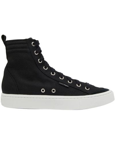 Courreges Bitume High Sneakers - Black