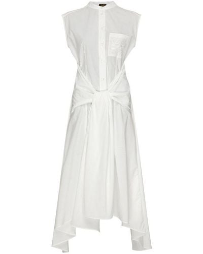 Loewe Knot Shirt Dress - White