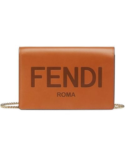 Fendi Wallet On Chain - Brown