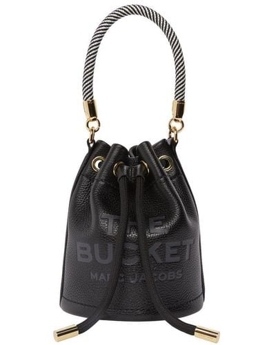 Marc Jacobs The Leather Mini Bucket Bag - Black