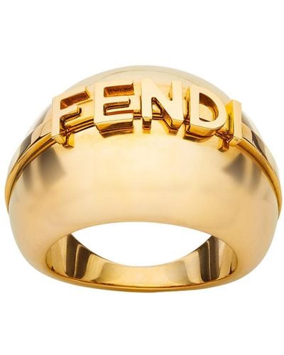 Fendi Graphy Ring - Metallic