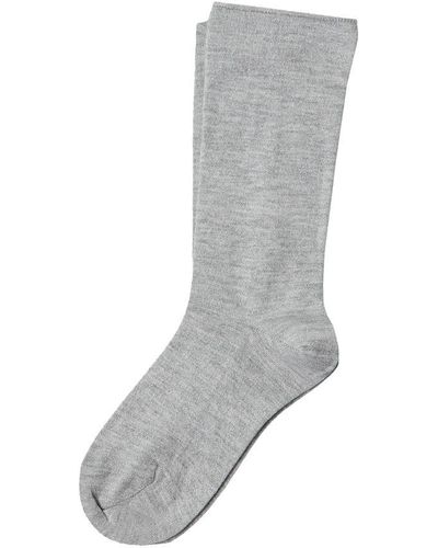 Brunello Cucinelli Shiny Knit Socks - Gray