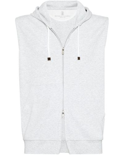Brunello Cucinelli Sweatshirt With Hood - White