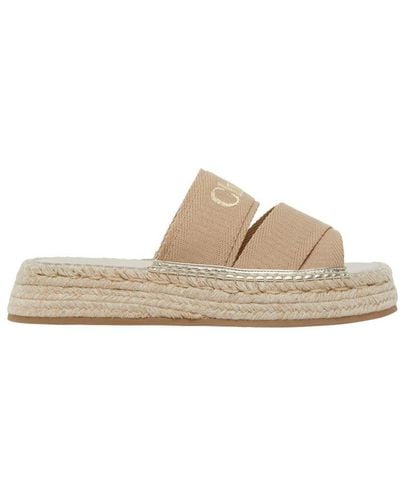 Chloé Mila Flat Sandals - Natural