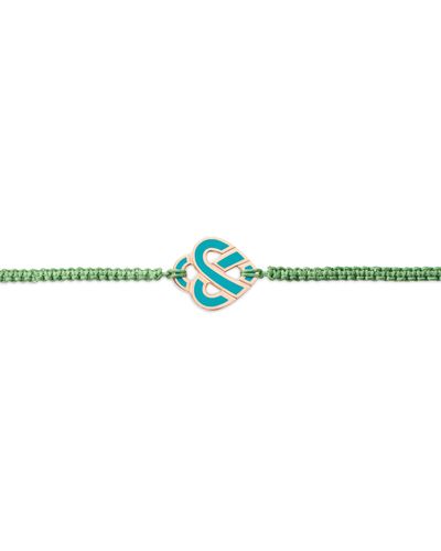 Poiray Bracelet Cœur Entrelacé Émail - Vert