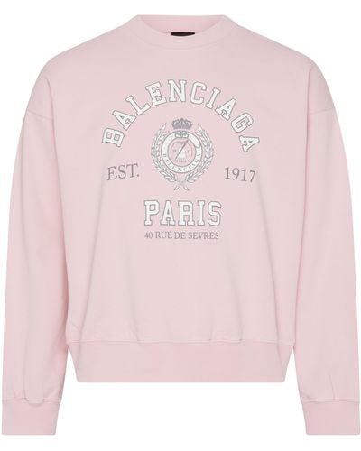 Balenciaga Sweatshirt College 1917 Regular Fit - Pink