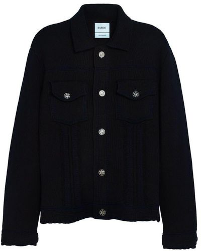 Barrie Denim Cashmere And Cotton Jacket - Black