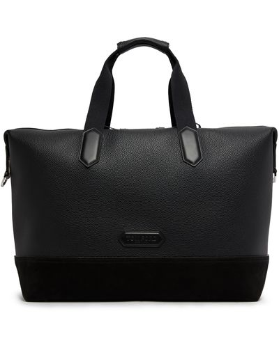 Tom Ford Messenger Ledertasche - Schwarz