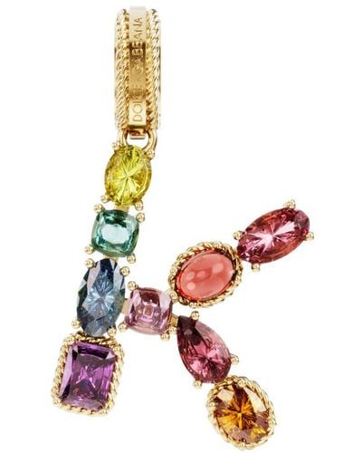 Dolce & Gabbana Alphabet K 18 Kt Charm With Fine Gems - Multicolour