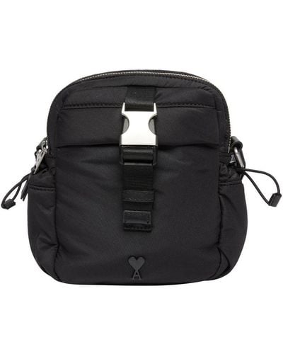 Ami Paris Ami De Caur Crossbody Pocket Bag - Black