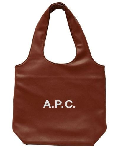 A.P.C. Ninon Small Tote Bag - Brown