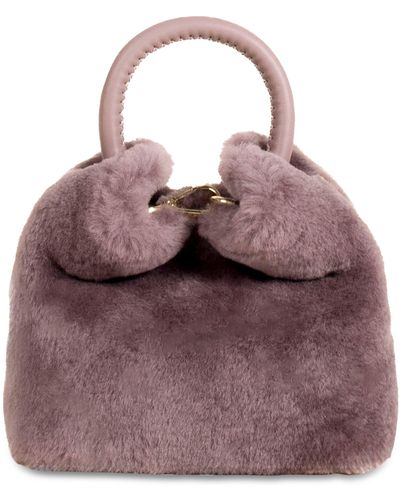 Elleme Petit sac en cuir/peau de mouton Madeleine - Violet
