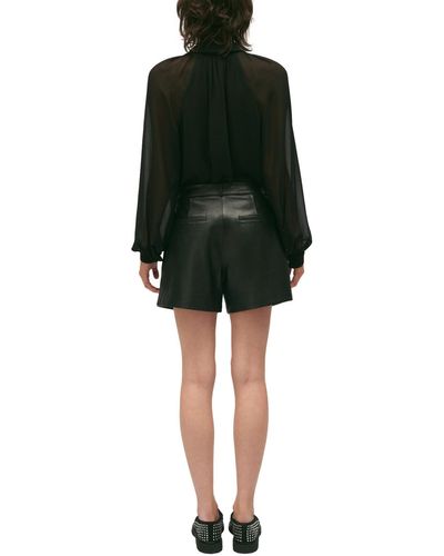 Claudie Pierlot Leather Shorts - Grey