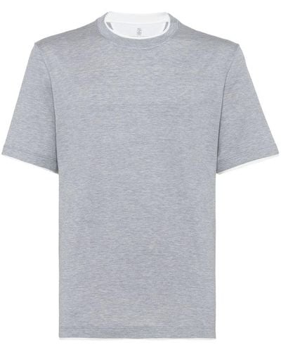 Brunello Cucinelli Long Sleeve T-Shirt - Grey