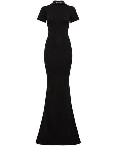 Balenciaga T-shirt Maxi Dress - Black