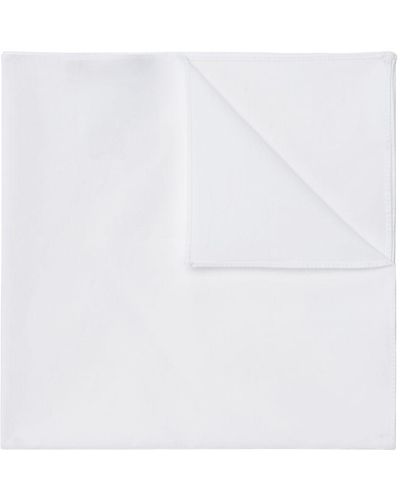 Brunello Cucinelli Evening Pocket Square - White