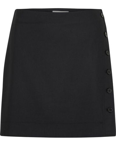 Loulou Studio Mahaz Wool Asymmetric Skirt - Black