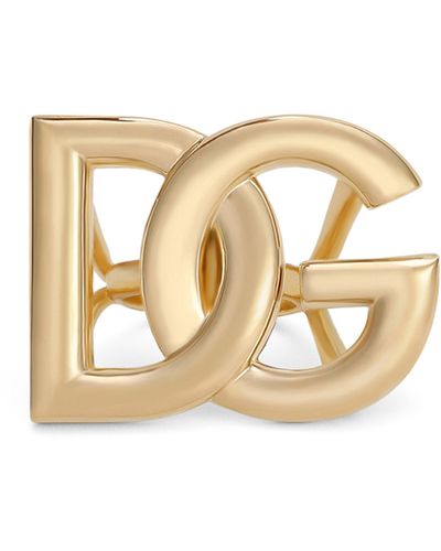 Dolce & Gabbana Anneau avec logo DG - Métallisé