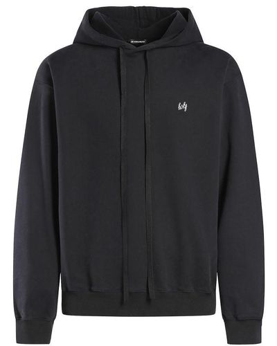 Ann Demeulemeester Christoffel Standard Hoody With Holy Embroidery - Black