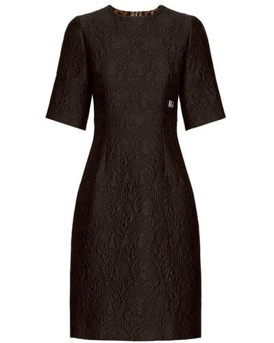 Dolce & Gabbana Fit-And-Flare Midi Dress - Black