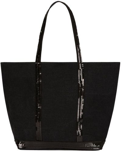 Vanessa Bruno Linen L Cabas Tote - Black