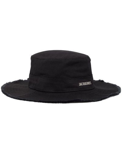 Jacquemus Le Bob Artichaut Cotton-twill Sun Hat - Black