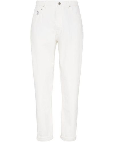 Brunello Cucinelli Iconic 5-Pocket Pants - White