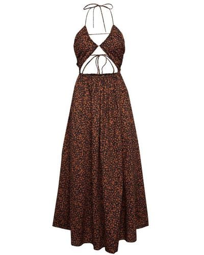Matteau Long Dress - Brown