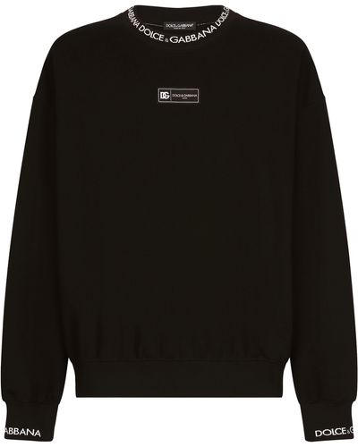 Dolce & Gabbana Sweatshirt mit Rundhalsausschnitt - Schwarz