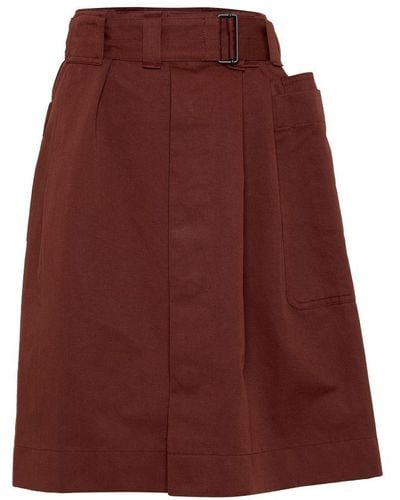 Lemaire Short Belted Skirt - Purple