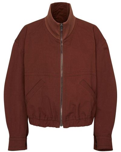 Lemaire Double Layer Blouson With Rib - Brown
