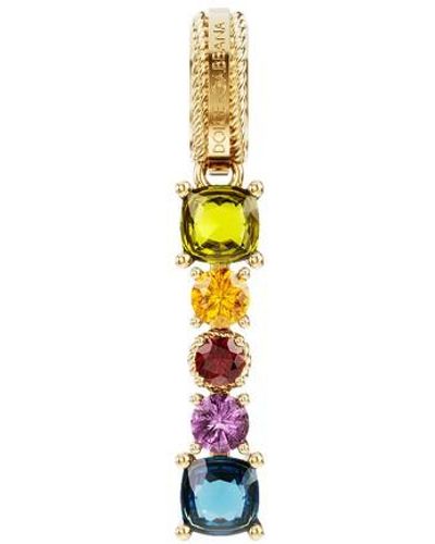 Dolce & Gabbana Anhänger Rainbow Alphabet I aus 18 kt Gelbgold mit mehrfarbigen Edelsteinen - Mettallic