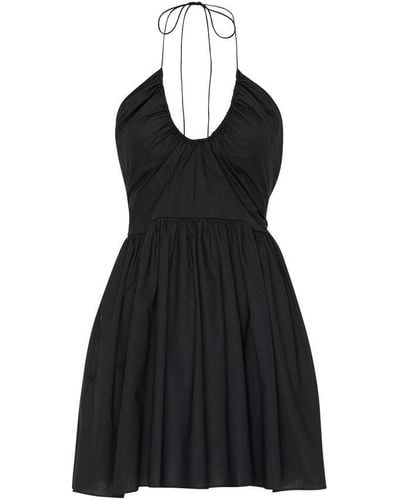 Matteau Drawcord Halter Mini Dress - Black