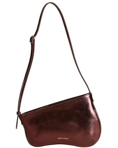 MANU Atelier Mini Curved Shoulder Bag - Brown