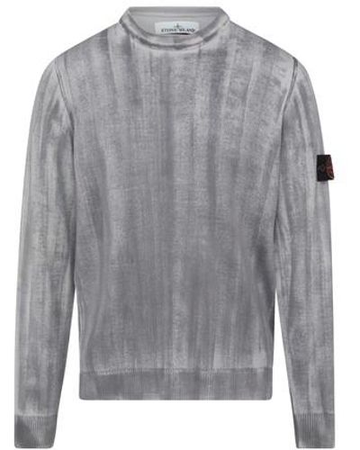 Stone Island Pull col rond - Gris