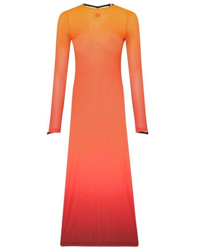 Courreges Gradient Sunset Second Skin Dress - Red