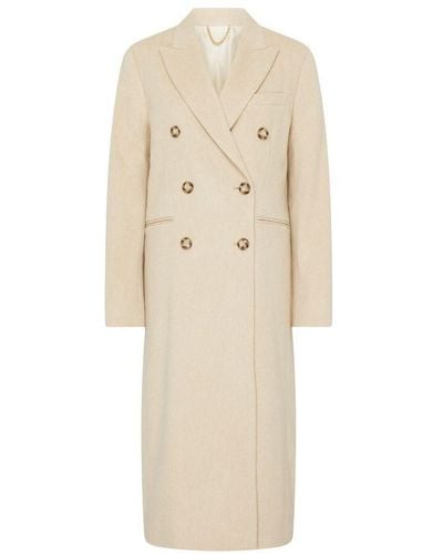 Victoria Beckham Tailored Slim Coat - Natural