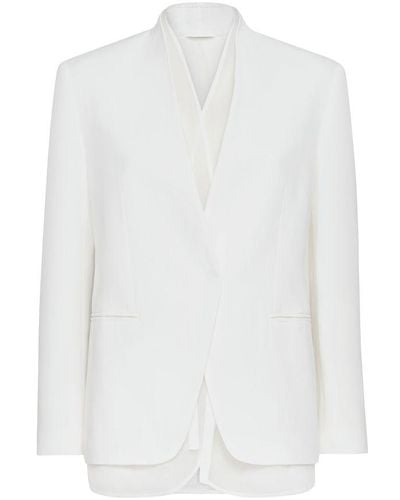 Brunello Cucinelli Jacket With Monile - White