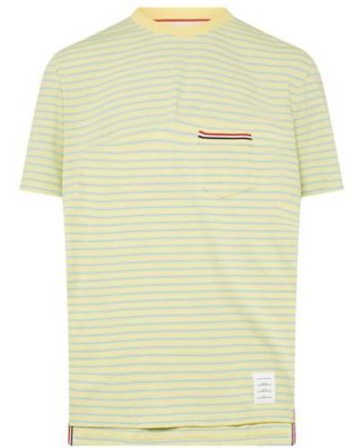 Thom Browne Repp Striped T-shirt - Yellow