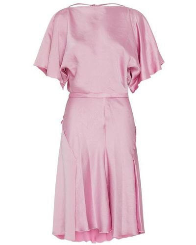 Victoria Beckham Satin Dress - Pink