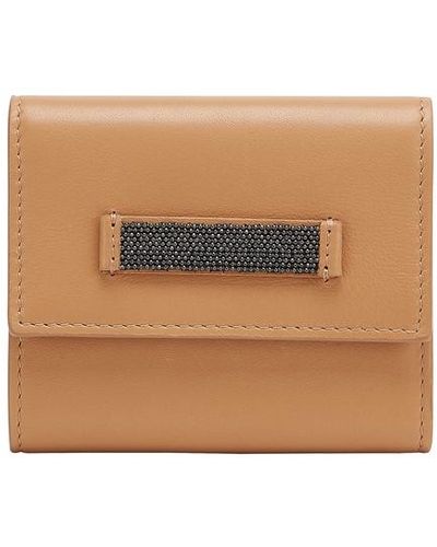 Brunello Cucinelli Leather Wallet - Natural