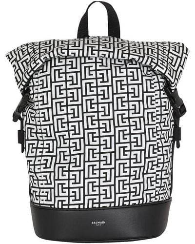 Balmain Bicolor And Nylon 1945 Backpack - Black