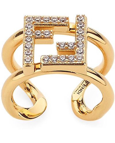 Fendi Ff Ring - Mettallic