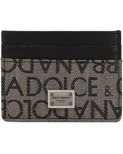 Dolce & Gabbana Jacquard Card Holder - Black