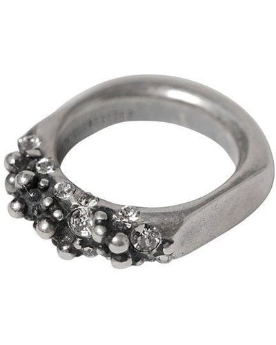 Ann Demeulemeester Hubertine Ring With Small Stones - Metallic