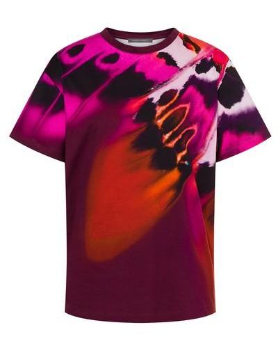 Alberta Ferretti T-Shirt aus Bio-Jersey Multicolor Butterfly - Mehrfarbig