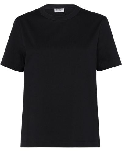 Brunello Cucinelli T-Shirt aus Jersey - Schwarz