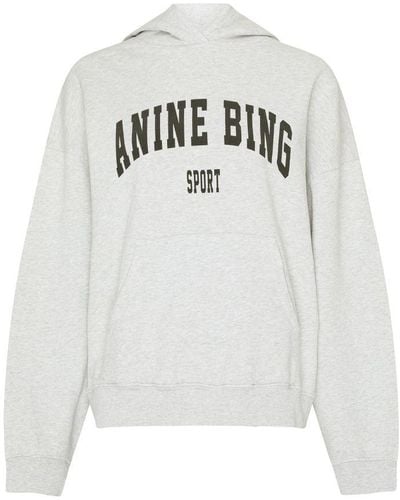 Anine Bing Harvey Hooded Sweatshirt - White