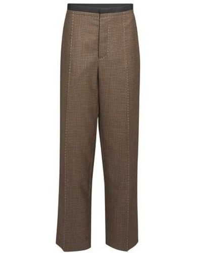Maison Margiela Houndstooth Trousers - Brown