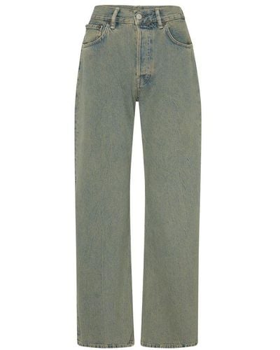 Acne Studios 2021F Loose Fit Jeans - Green